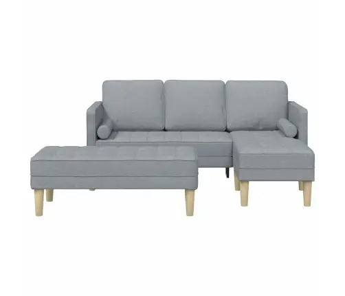 Diivanikomplekt Padjaga 2 Pcs Helehall Polüester