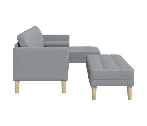 Diivanikomplekt Padjaga 2 Pcs Helehall Polüester