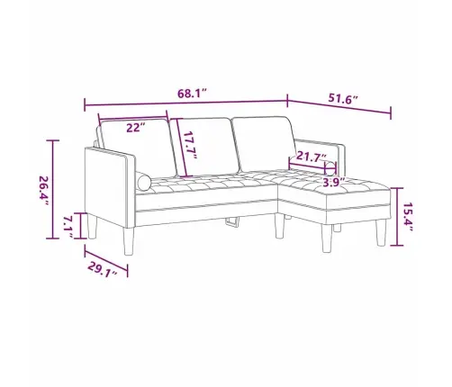 Sofos Komplektas 2 Pcs Tamsiai Pilka 173 X 131 X 67 Cm Audinys