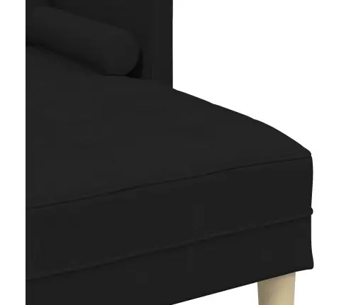 2 Daļu Dīvānu Komplekts Ar Spilveniem, Melns Audums Vidaxl