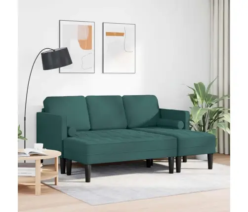 Dīvānu Komplekts 2 Pcs Tumši Zaļš 173 X 131 X 67 Cm Audums Vidaxl