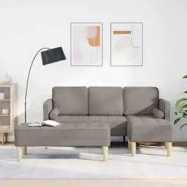 Dīvānu Komplekts 2 Pcs Tumši Pelēka 173 X 131 X 67 Cm Audums Vidaxl