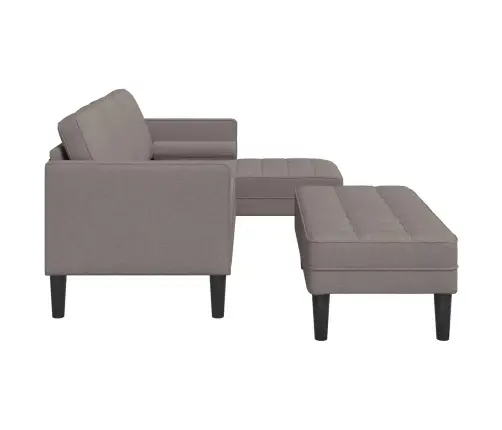 Dīvānu Komplekts 2 Pcs Tumši Pelēka 173 X 131 X 67 Cm Audums Vidaxl