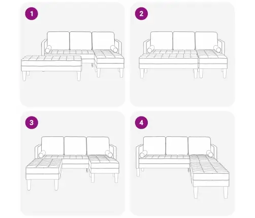 Dārza Dīvāns Ar Soli Un Spilveniem L Formas Tumši Pelēkā Samta Vidaxl