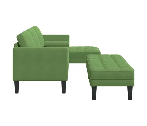 Dīvānu Komplekts 2 Pcs Gaiši Zaļa 173 X 131 X 67 Cm Samts Vidaxl