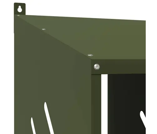 Vistu Ligzdošanas Kaste Ar 4 Nodalījumiem Olīvzaļa Metāla Vidaxl