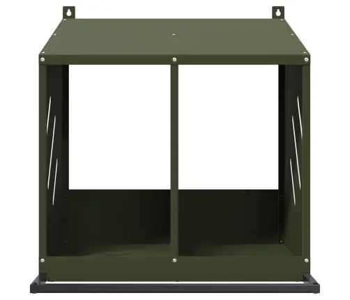 Vistu Ligzdošanas Kaste Ar 2 Nodalījumiem Olīvzaļa Metāla Vidaxl