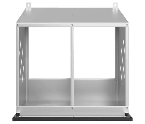 Vistu Ligzdošanas Kaste Ar 2Nodalījumiem Cinkota Sudraba Metāla Vidaxl