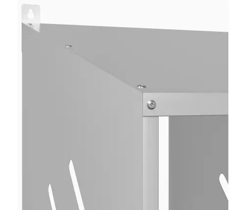 Vistu Ligzdošanas Kaste Ar 2Nodalījumiem Cinkota Sudraba Metāla Vidaxl