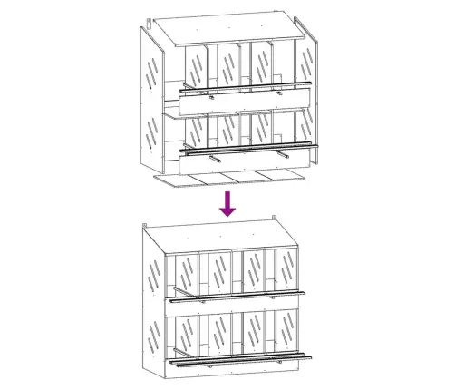 Vistu Ligzdošanas Kaste Ar 8 Nodalījumiem Olīvzaļa Metāla Vidaxl
