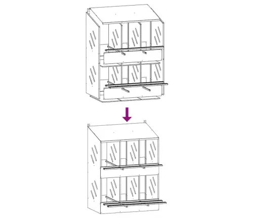 Vištienos Lizdų Dėžutė Su 6 Skyriais Alyvuogių Žalios Spalvos