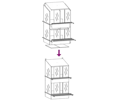 Vistu Ligzdošanas Kaste Ar 4 Nodalījumiem Olīvzaļa Metāla Vidaxl