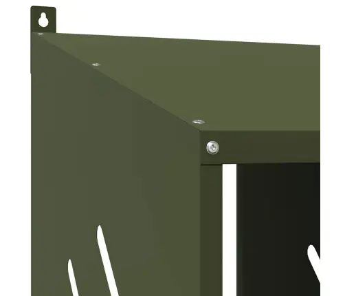 Vistu Ligzdošanas Kaste Ar 4 Nodalījumiem Olīvzaļa Metāla Vidaxl