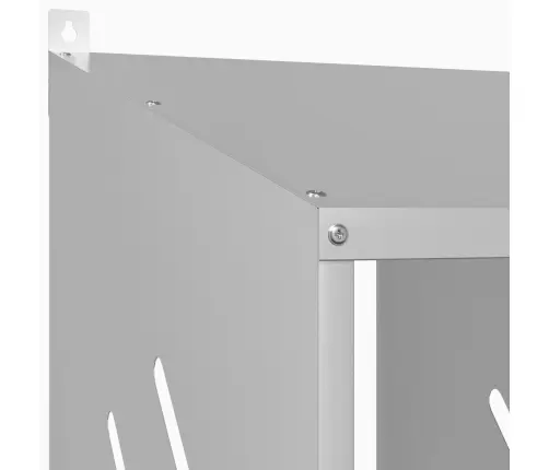 Vistu Ligzdošanas Kaste Ar 4Nodalījumiem Cinkota Sudraba Metāla Vidaxl