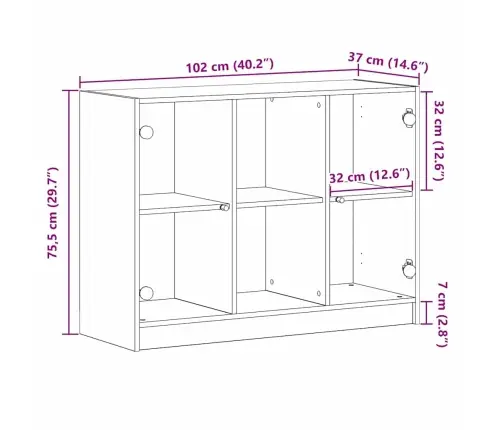 Sānu Skapītis Melna Ozolkoka 102X37X75,5 Cm Inženieru Koks Vidaxl