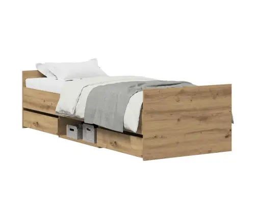 Voodi Raam Peaga Sahtliga Käsitööpuu 193 X 78 X 50 Cm Tehispuit