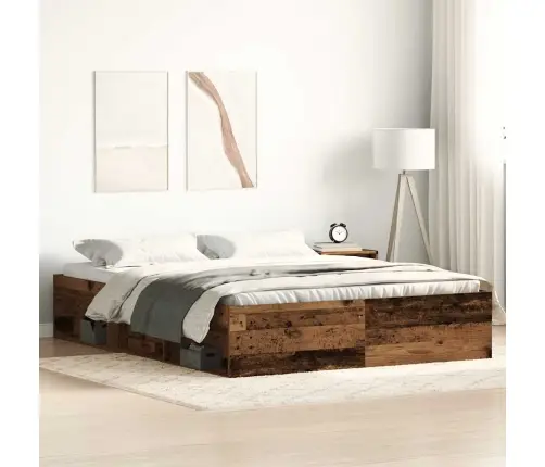 Lovos Rėmas Be Čiužinio, Medienos Dizaino, 150X200 Cm
