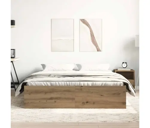 Gultas Rāmis Bez Matrača, 150X200 Cm, Inženierijas Koks Vidaxl