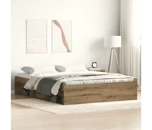 Gultas Rāmis Bez Matrača, 150X200 Cm, Inženierijas Koks Vidaxl