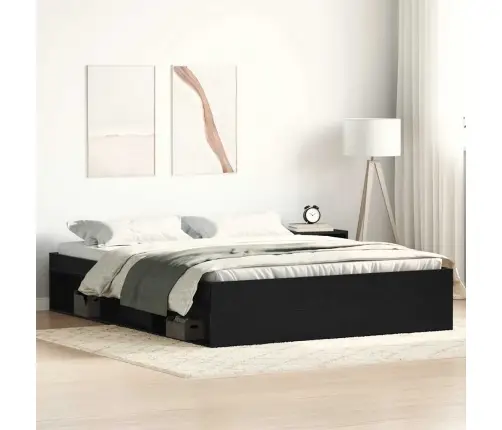 Gultas Rāmis Bez Matrača, 150X200 Cm, Inženierijas Koks Vidaxl