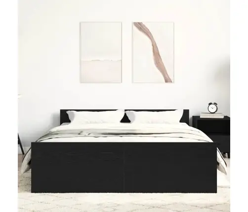 Gultas Rāmis Bez Matrača, 135X190 Cm, Inženierijas Koks Vidaxl