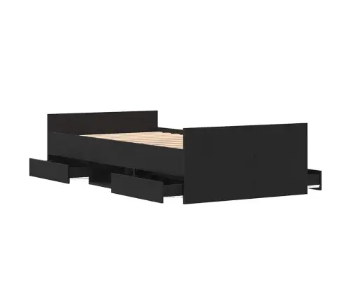 Lovos Rėmas Juoda Ąžuolo 90 X 200 Cm Apdirbta Mediena