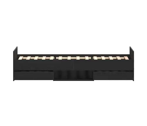 Lovos Rėmas Juoda Ąžuolo 90 X 200 Cm Apdirbta Mediena