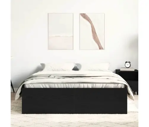 Voodiraam Ilma Madratsita Must Tamm 140X190 Cm Tehispuit