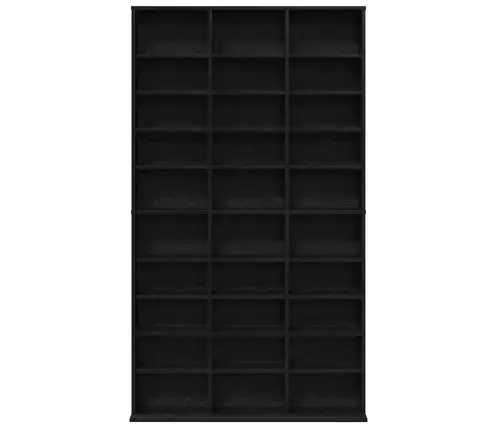 Cd Skapis, Melnais Ozols, 101X23X177,5 Cm, Inženieru Koks Vidaxl