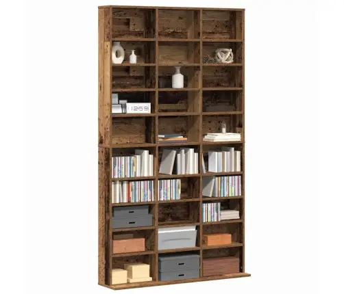 Cd Skapītis - Vecais Koks - 101X23X177.5 Cm - Inženierijas Koksne Vidaxl