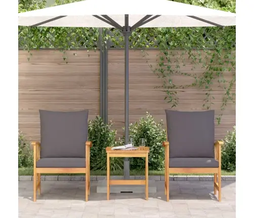 Sodo Sofų Rinkinys 3 Pcs Ruda Akacijos Medienos Masyvas