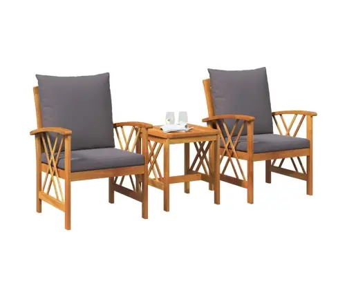 Aia Diivanikomplekt Padjaga 3 Pcs Pruun Tugev Akaatsiapuit