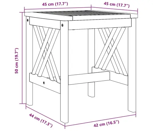 Šoninis Stalas Ruda Akacijos Medienos Masyvas