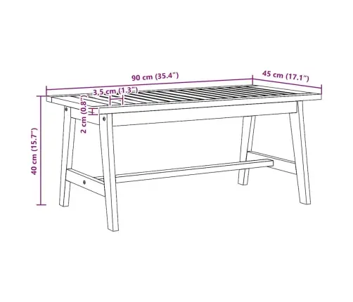 Kafijas Galdiņš 90X45X40 Cm Cieta Akācija Vidaxl