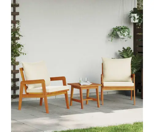 Bistro Komplekts Ar Spilvenu 3 Pcs Brūna 59.5 X 65 X 72 Cm Vidaxl