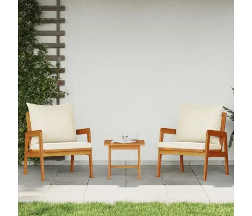 Bistro Komplekts Ar Spilvenu 3 Pcs Brūna 59.5 X 65 X 72 Cm Vidaxl