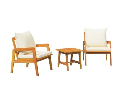 Bistro Komplekts Ar Spilvenu 3 Pcs Brūna 59.5 X 65 X 72 Cm Vidaxl