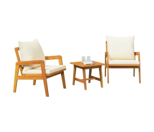 Bistro Komplekts Ar Spilvenu 3 Pcs Brūna 59.5 X 65 X 72 Cm Vidaxl