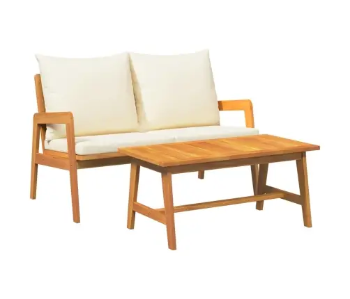 Bistro Komplekts 2 Pcs Eļļa Dabīgā Cietā Akācijas Koks Vidaxl