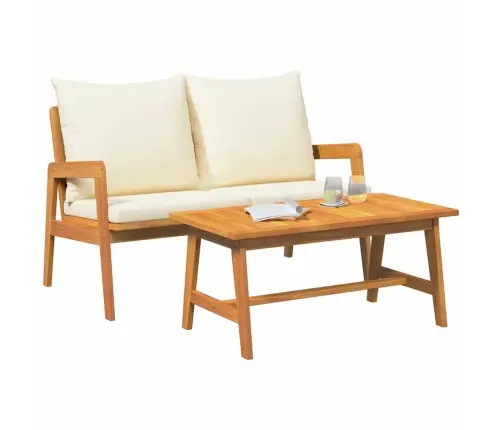 Bistro Komplekts 2 Pcs Eļļa Dabīgā Cietā Akācijas Koks Vidaxl