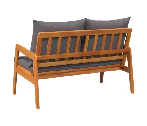 Sodo Suolas Su Pagalve Ruda Akacijos Medienos Masyvas