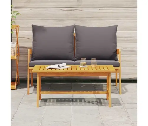 2 Daļu Bistro Komplekts Ar Spilveniem - Izgatavots No Cietā Akācijas Koka Vidaxl