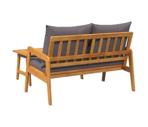 2 Daļu Bistro Komplekts Ar Spilveniem - Izgatavots No Cietā Akācijas Koka Vidaxl