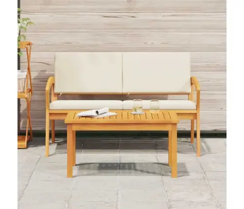 2 Daļu Bistro Komplekts Ar Spilveniem No Cietās Akācijas Koka Vidaxl