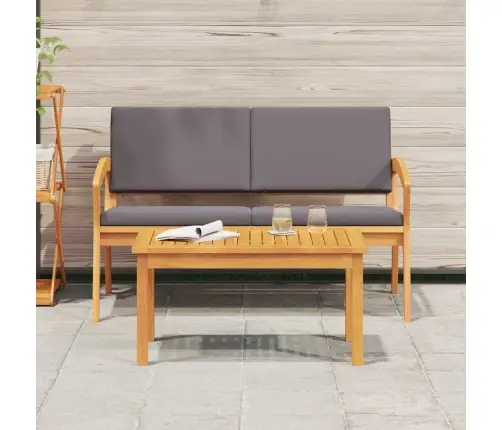 2 Daļu Bistro Komplekts Ar Spilveniem No Masīvkoka Akācijas Vidaxl