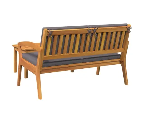 2 Daļu Bistro Komplekts Ar Spilveniem No Masīvkoka Akācijas Vidaxl