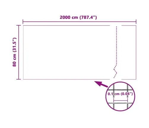 Insektu Siets Balts 80 X 2000 Cm Plastmasa Vidaxl