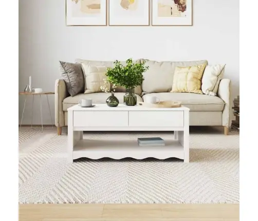 Kohvilaud Sahtliga Drammen Valge 99 X 55 X 45 Cm Männipuit