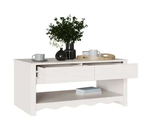 Kohvilaud Sahtliga Drammen Valge 99 X 55 X 45 Cm Männipuit