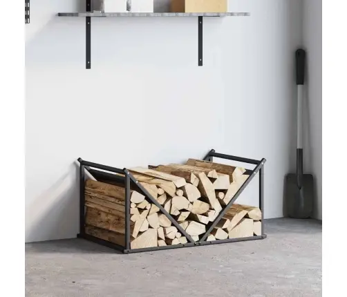 Küttepuude Rest, Must, 70X43X34,5 cm Külmvaltsitud Teras